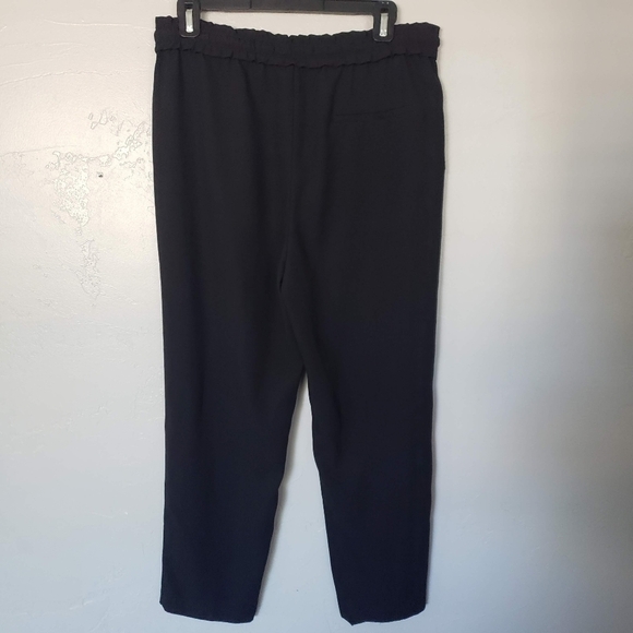 Zara Women's Large Black Cropped Dress Pants Trousers Seam Front Work Business - Picture 8 of 8